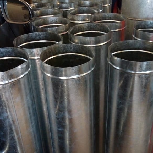 Caños redondos de chapa galvanizada fabricados por Nueva Estandar